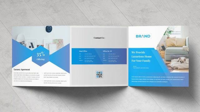 Brochure Design: Real Estate Square Tri fold Brochure