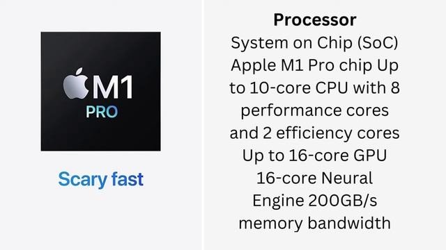 Apple MacBook Pro 14-inch, Apple M1 Pro Chip With 8 Core.