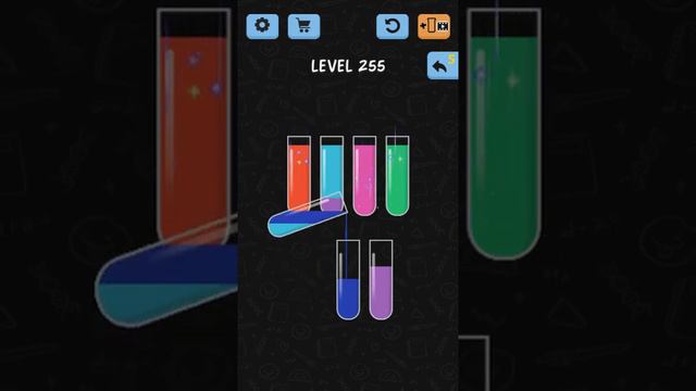 Water Color Sort Level 255 Walkthrough [9 Moves!]