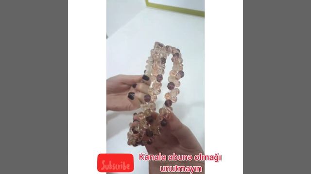 Muncuq və biserdən hazırladığım TREND Abadoklar | HOW to MAKE BEADED HEADBAND | ободок из бисера