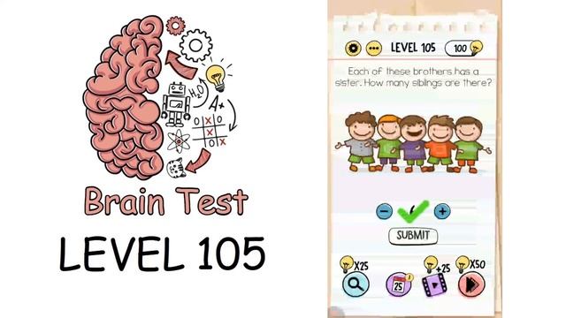 Brain Test Game Answers Level 101 102 103 104 105 106 107 108 109 110