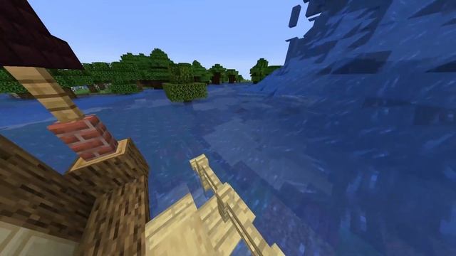 Causing massive tsunamis in Minecraft with the water physics overhaul mod