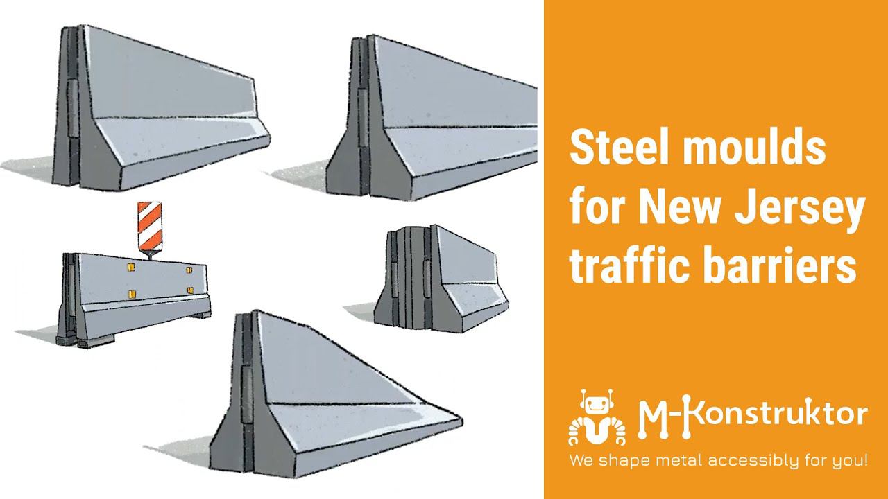 Steel moulds for New Jersey traffic barriers by M-Konstruktor