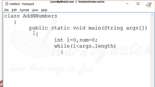 Add N Numbers in JAVA Java Programs for Interview Preparation