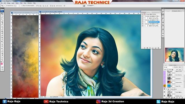 Digital Painting Free Action download  Digital Painting Tutorial in Tamil  Raja Technics