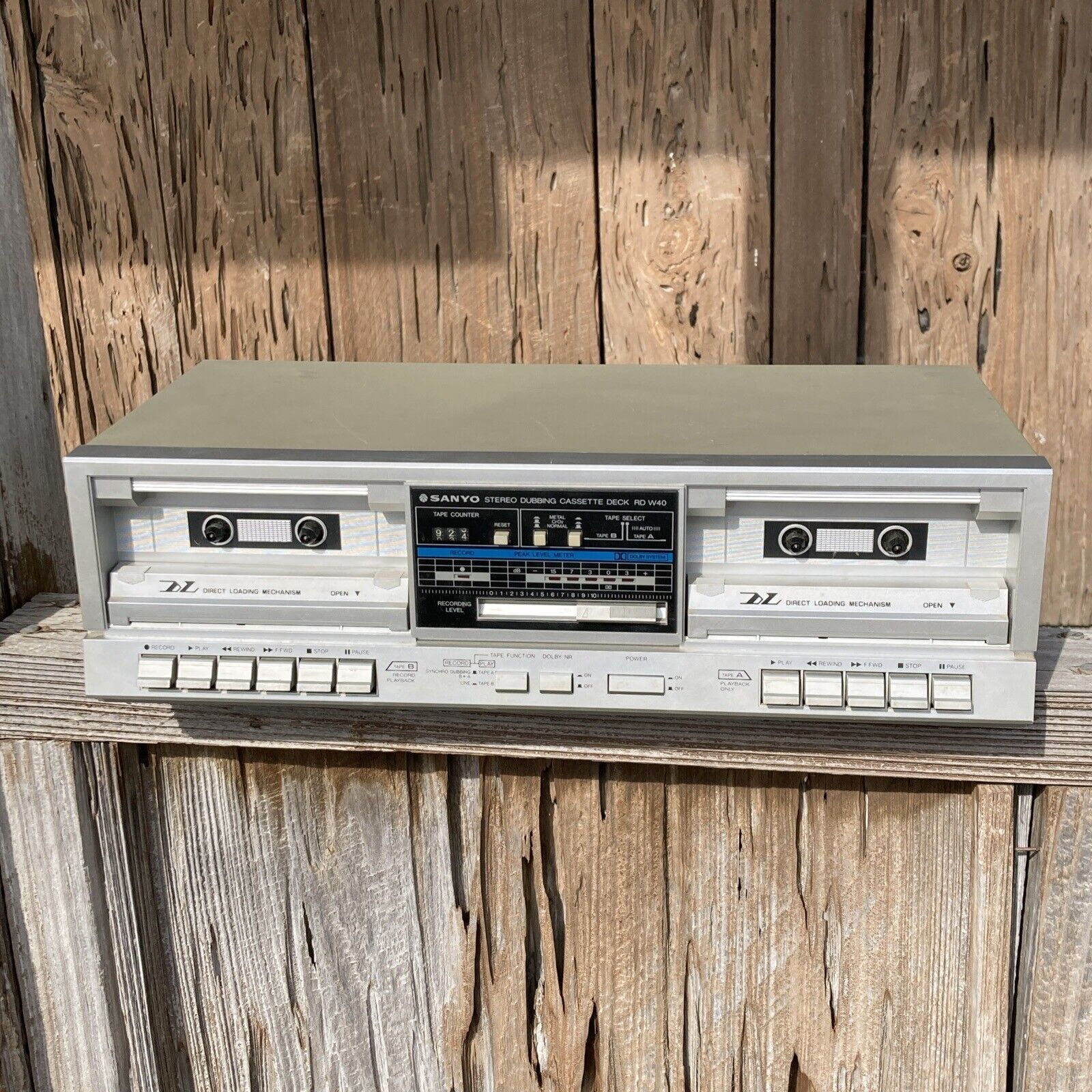 Двойная кассетная дека Sanyo Stereo Dubbing RD-W40 с прямой загрузкой-Япония-1985-год