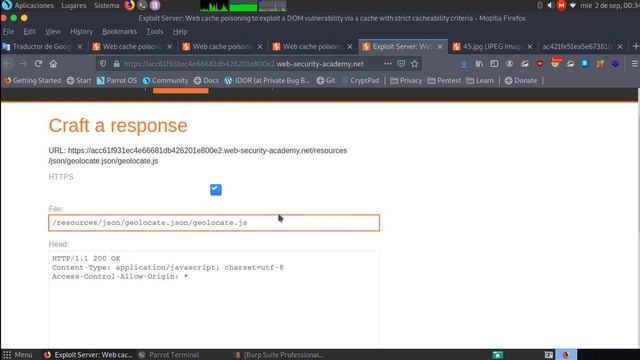 Web cache poisoning to exploit a DOM vulnerability via a cache with strict cacheability criteria