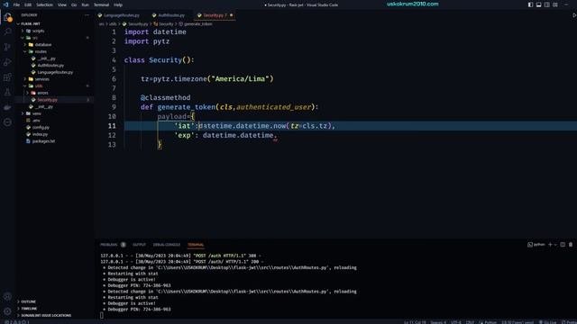 Python y Flask: Autenticación con JWT JSON Web Tokens en REST API con MySQL  JWT Authorization 