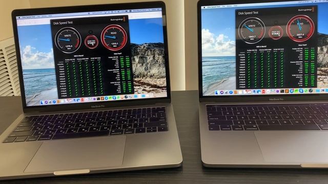 MacBook Pro 2018 vs 2016 - сравнение скорости SSD дисков
