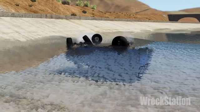 Round Wheels vs Square Wheels #2 - Beamng drive