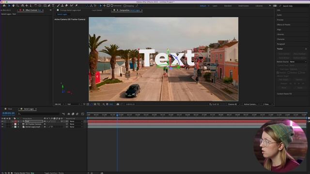 Camera Fly Through 3D Text Effect Adobe After Effects Tutorial