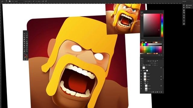 РИСУЕМ ИКОНКУ CLASH OF CLANS | SPEEDPAINT | PHOTOSHOP [часть 1]