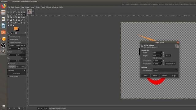 GIMP - image resize