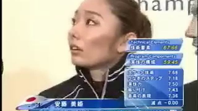 Miki Ando Emotional  after 2007 World Skating Championship