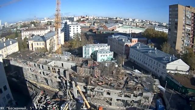 Таймлапс Басманный 5. 10 октября 2016. Камера 1