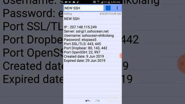 YT#3 Create your own SUN EHI 30days on SSHOCEAN June2019