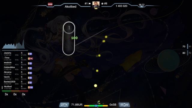 [9.37⭐] Akolibed | dj TAKA - quaver [Fiery's Extra] +HDDTHR 98.35% {#3 890pp FC} - osu!
