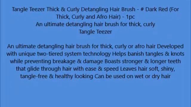 Tangle Teezer Original Detangling Hairbrush Thick & Curly