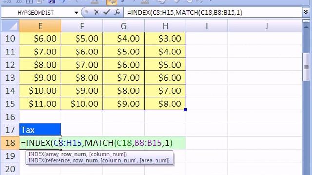 Excel Lookup Series #11: INDEX & MATCH functions Two 2 Way Lookup
