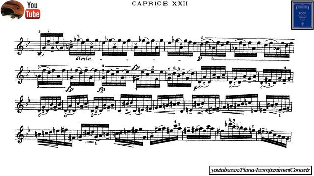 Rode - Violín caprice no. 22 | Piano Accompanist