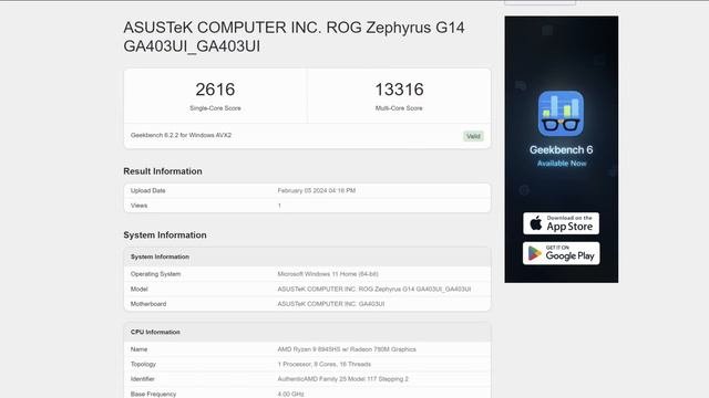 Ryzen 9 8945HS First LookThe All-New ROG ZEPHYRUS G14 Is Crazy Fast