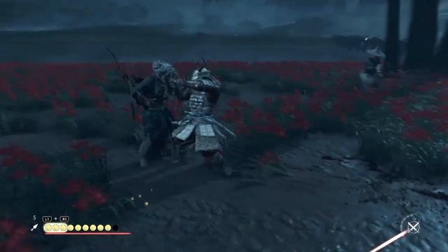 White Samurai Swordplay (Ghost of Tsushima)
