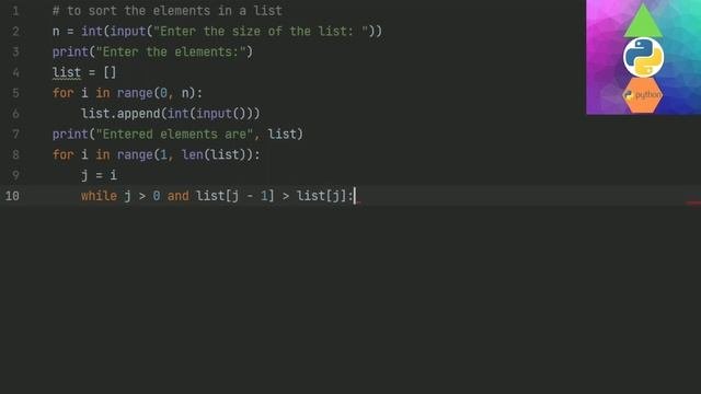 Sorting elements in a list  Python tutorial
