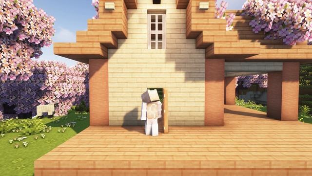 [Minecraft] ?✨ Cherry Blossom Starter House Tutorial / Mizuno's 16 Craft Resource Pack
