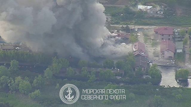 Удар ФАБами по пункту дислокации ВСУ в районе Кизомыса Херсонской области