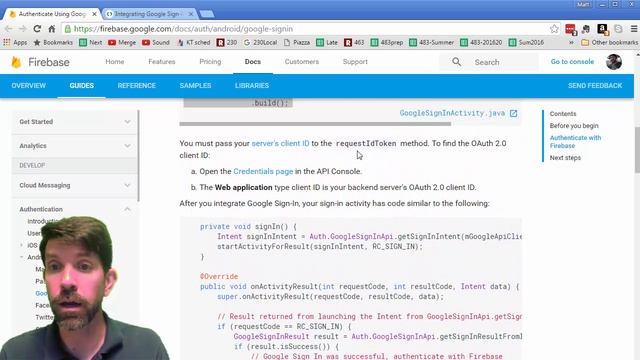 Google Authentication Code