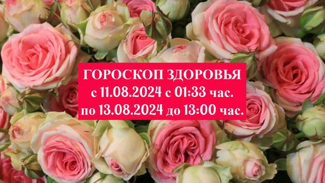 ГОРОСКОП ЗДОРОВЬЯ с 11 по 13 АВГУСТА 2024 года!!!