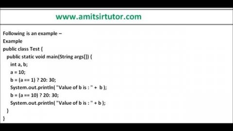 Ternary operator in Java- Examples and Explanations