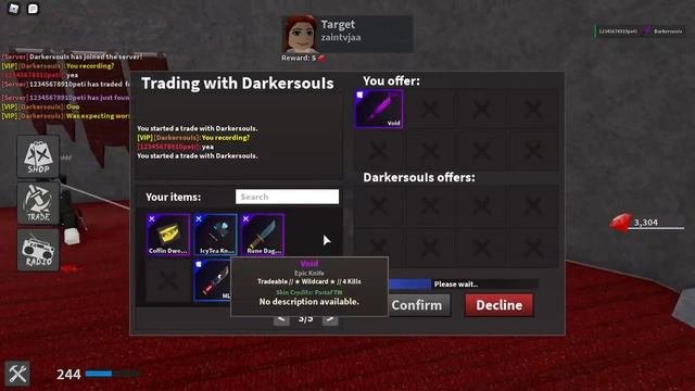Opening the robux halloween crate in roblox kat.