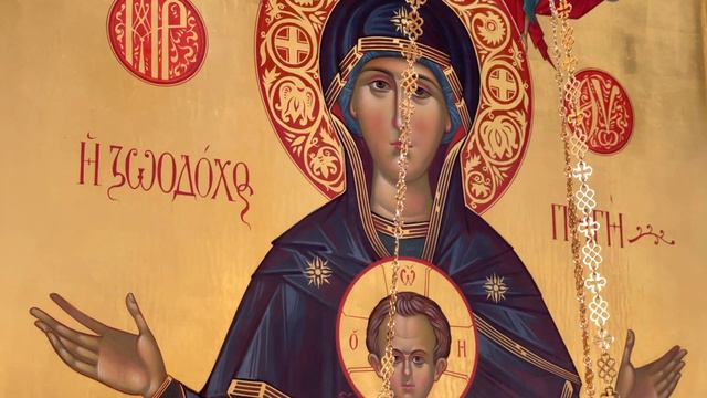 Тропарь Пасхи, Греко-латино-славянский, женский монастырь в честь иконы Божией Матери «Всецарица»