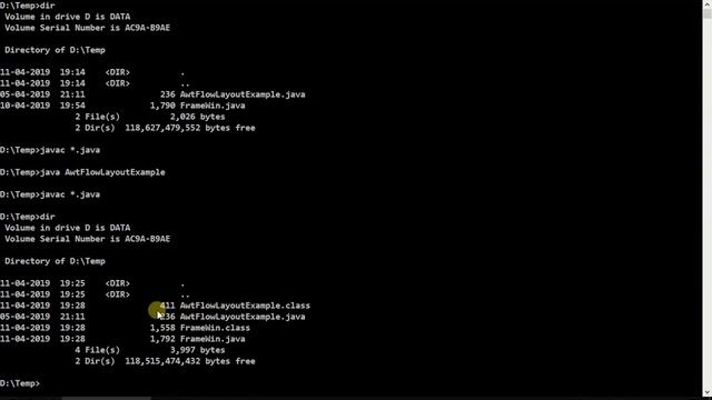 Java AWT FlowLayout Example Explained