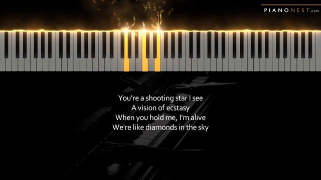 Rihanna - Diamonds - HIGHER Key (Piano Karaoke Instrumental)