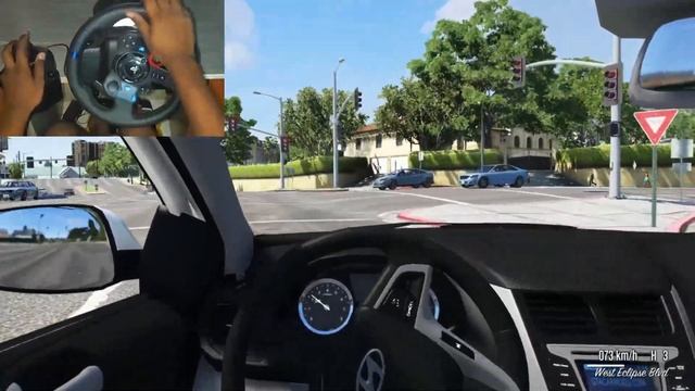 GTA V ~ POV DRIVE Hyundai Verna Old | Logitech g29 Gameplay