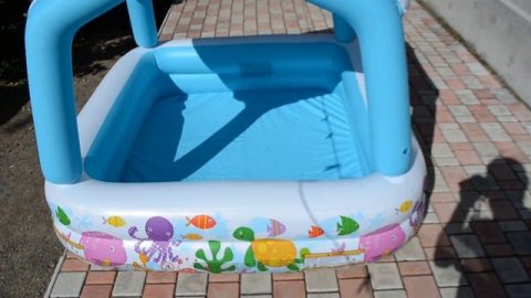 Детский надувной бассейн 57470 intex аквариум +съёмная крыша обзор от vladvoz.in.ua