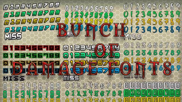 RPG Maker MV - Bunch of Damage Style Fonts ! (FREE)