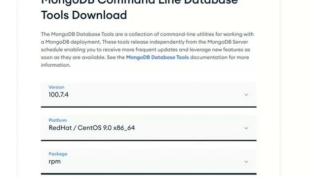 MongoDB Command Line Database Tools