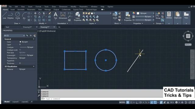PICKADD AutoCAD Select multiple objects in AutoCAD Remove selection Objects Selection set Selec