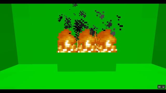 Майнкрафт: Хромакей, зелёный фон, Огонь [1080p] [60fps]