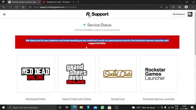 ERRO #6000.87 Rockstar Games Launcher Motivo Do Erro Estar Sem Solução!! !!!MANUTENÇÃO FINALIZADA!!