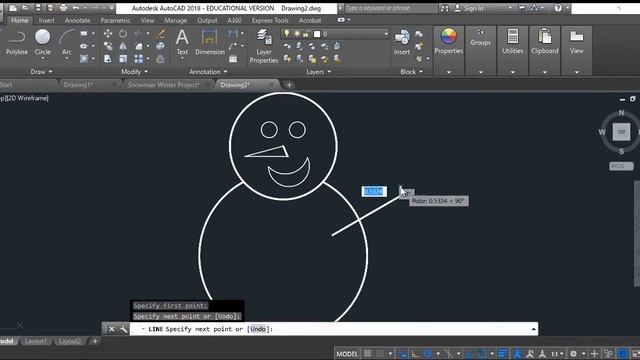 AutoCAD Snowman Tutorial