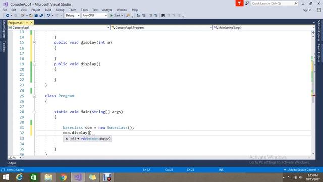 Method Overloading in c#