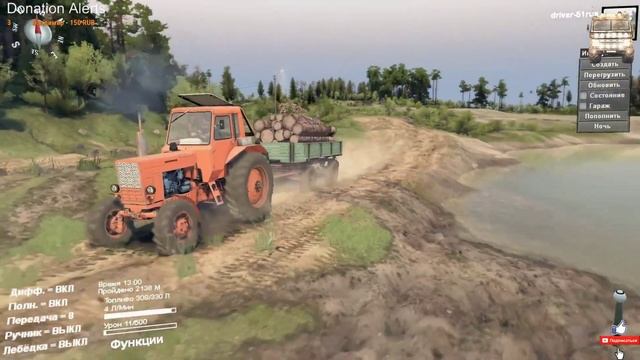 Spin Tires Обзор мода МТЗ 80 Приватный мод