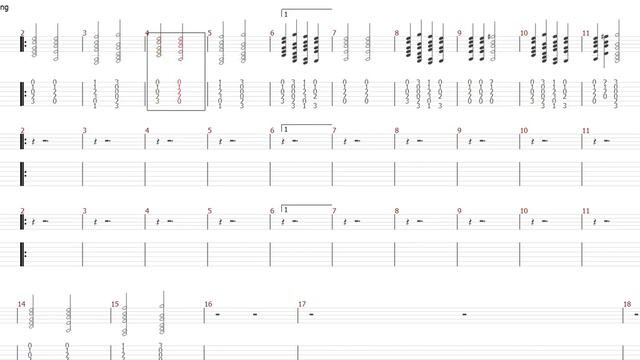 Pink Floyd The Thin Ice Guitar Tablature