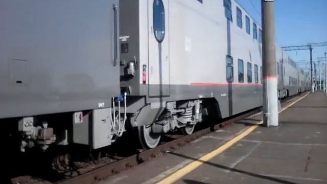Эп1м-709 с первым рейсом двухэтажногого поезда  27 Анапа Москва