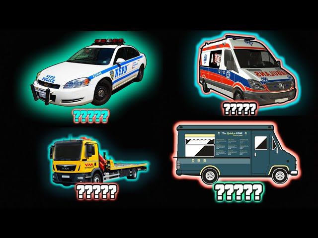 27 Police, Ambulance Siren, Truck Horn Sound Variations in 93 Seconds