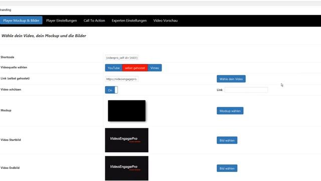 WordPress Mediathek Videolinks schützen mit VideoEngagePro